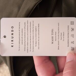 Dark olive green below the knee skirt